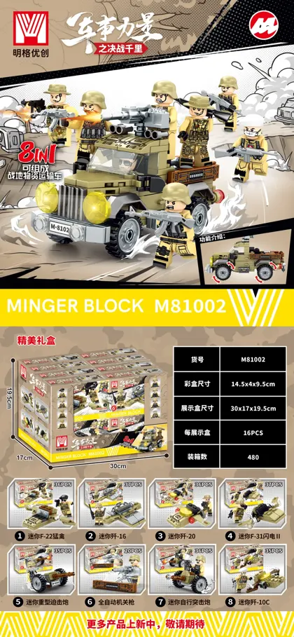 Vehicles Building Block Set M81002